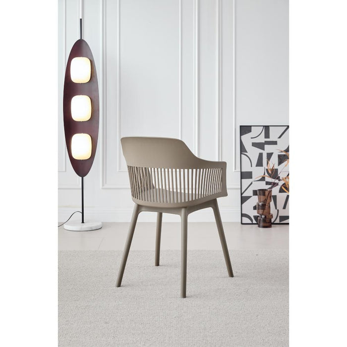 SILLA CON COJIN MAX, COLOR TAUPE, CON ESPALDAR Y COJÍN X2
