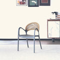 Silla Daytona, Gris oscuro y Café Claro, Con Espaldar, Reposa Brazos y Diseño Minimalista