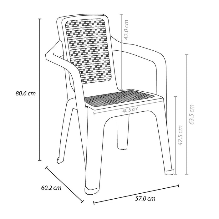 Silla Eterna Con Brazos Wengue