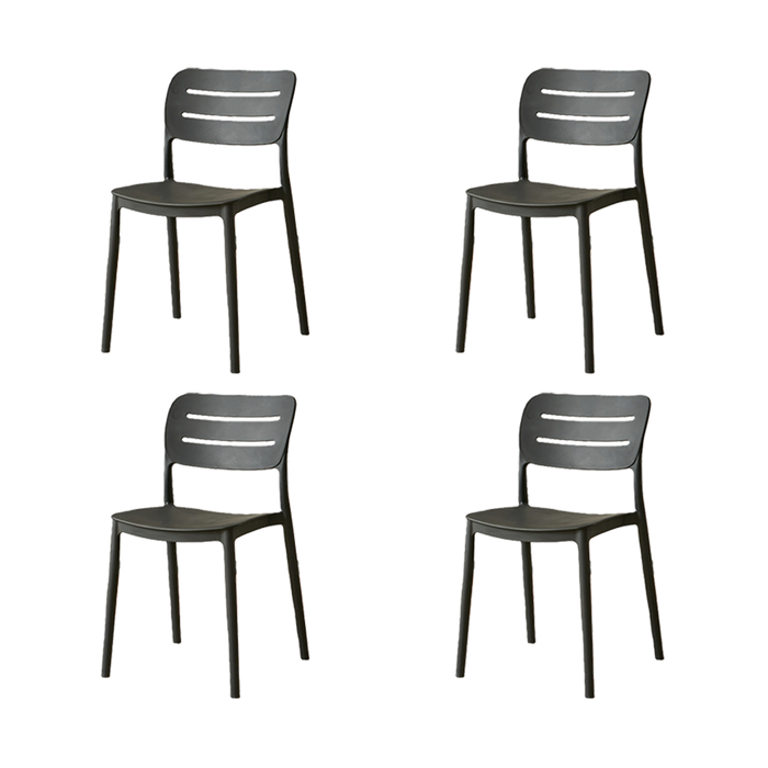 Silla Harriman, Negro, Con medio espaldar y diseño minimalista X4