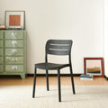 Silla Harriman, Negro, Con medio espaldar y diseño minimalista