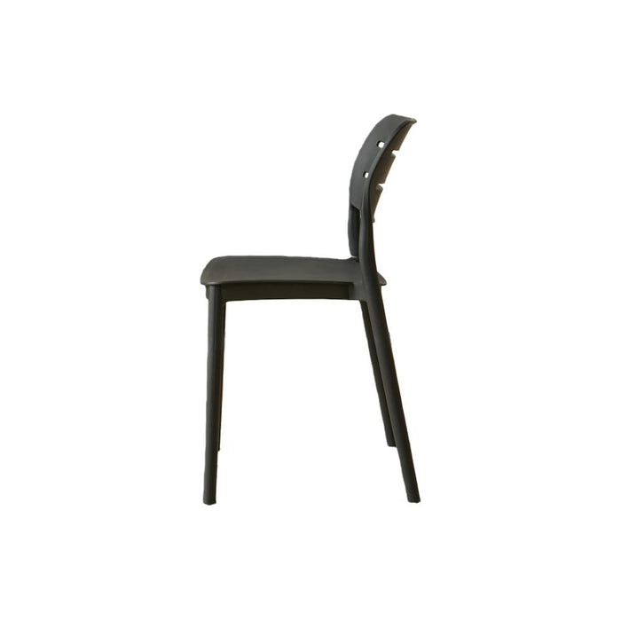 Silla Harriman, Negro, Con medio espaldar y diseño minimalista