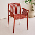 SILLA MADRID CON BRAZOS, COLOR ROJO, CON ESPALDAR Y DISEÑO MODERNO