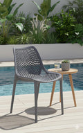 Silla Miame, Gris Oscuro, con espaldar y reposa brazos