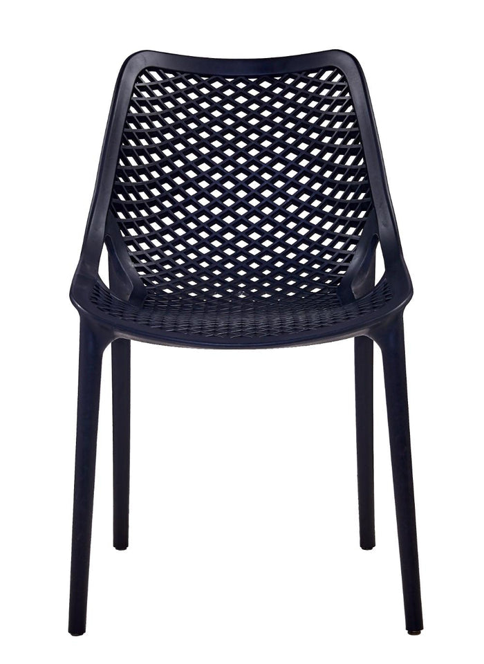 Silla Miame, Negro, con espaldar y reposa brazos