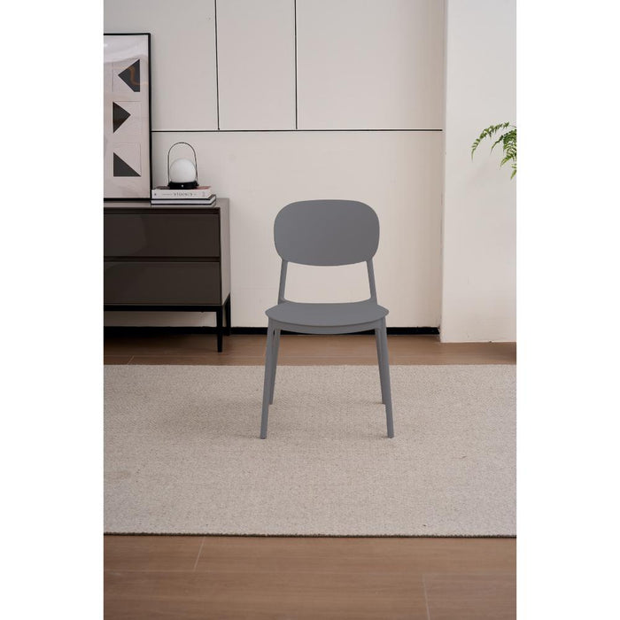 SILLA MILAN, COLOR GRIS OSCURO, CON ESPALDAR Y DISEÑO MODERNO X4