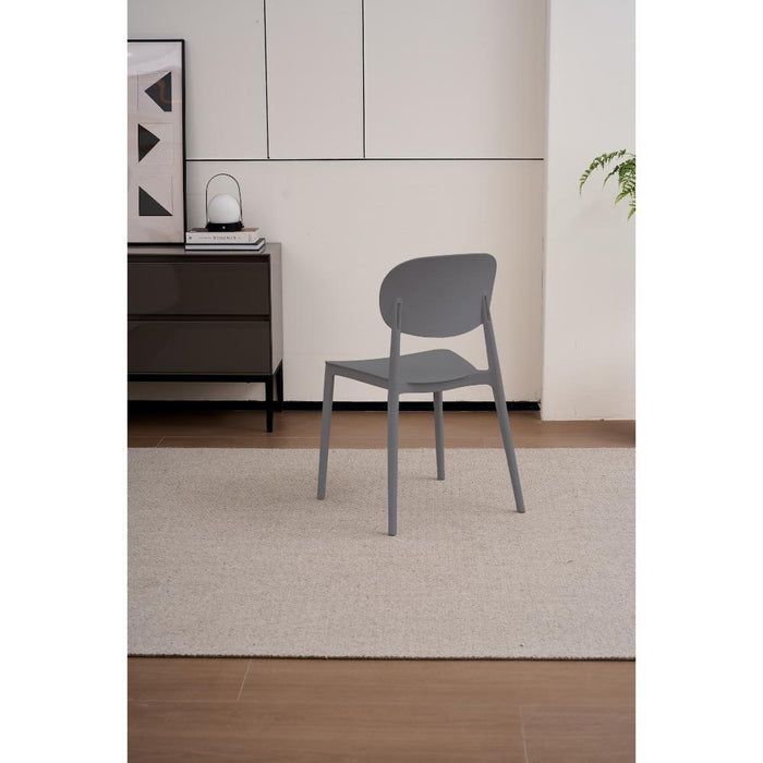 SILLA MILAN, COLOR GRIS OSCURO, CON ESPALDAR Y DISEÑO MODERNO X4