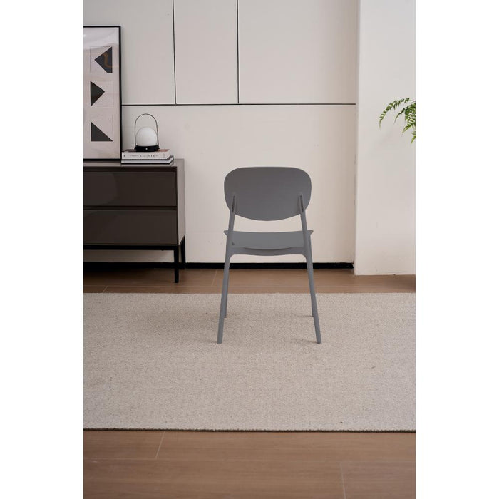 SILLA MILAN, COLOR GRIS OSCURO, CON ESPALDAR Y DISEÑO MODERNO X4