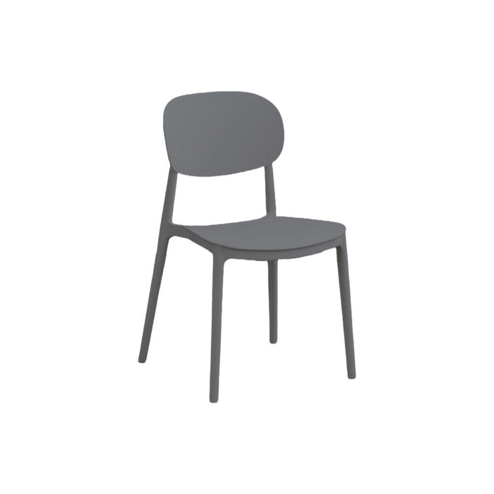 SILLA MILAN, COLOR GRIS OSCURO, CON ESPALDAR Y DISEÑO MODERNO X4