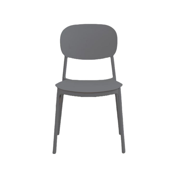 SILLA MILAN, COLOR GRIS OSCURO, CON ESPALDAR Y DISEÑO MODERNO X4