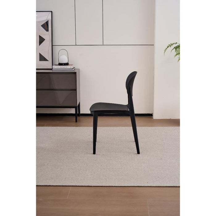 SILLA MILAN, COLOR NEGRO, CON ESPALDAR Y DISEÑO MODERNO X2