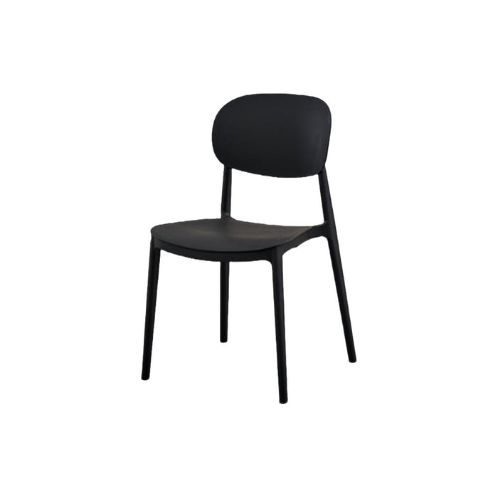 SILLA MILAN, COLOR NEGRO, CON ESPALDAR Y DISEÑO MODERNO X2