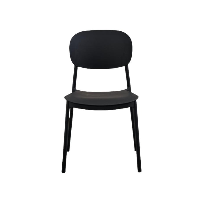 SILLA MILAN, COLOR NEGRO, CON ESPALDAR Y DISEÑO MODERNO X2