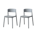 SILLA MONACO, COLOR GRIS OSCURO, CON ESPALDAR Y DISEÑO MODERNO X2