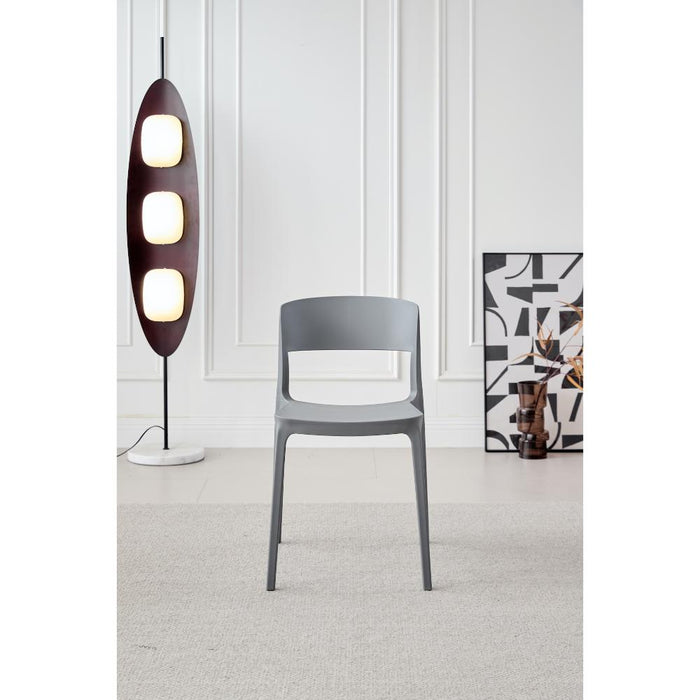 SILLA MONACO, COLOR GRIS OSCURO, CON ESPALDAR Y DISEÑO MODERNO X2