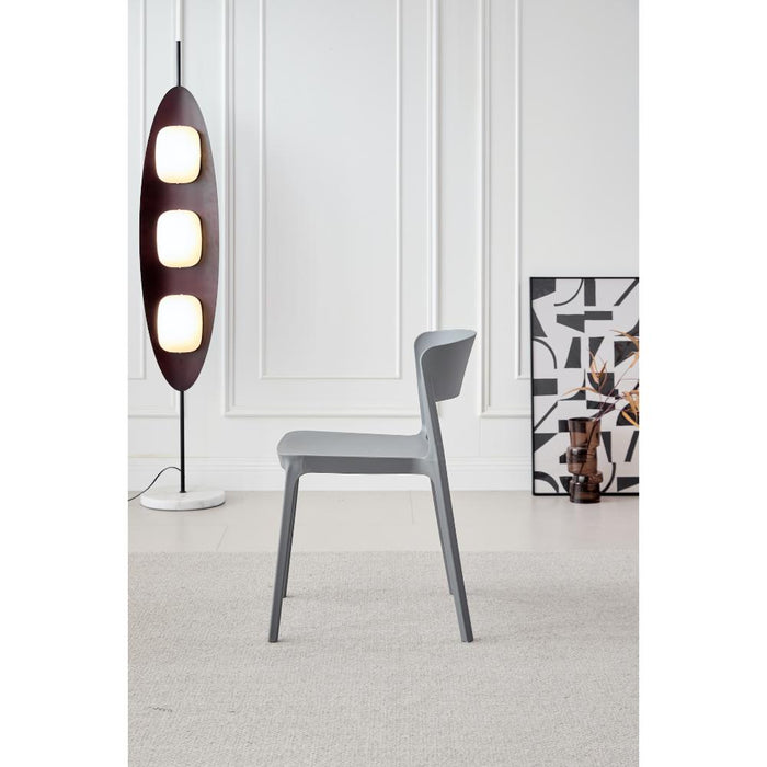 SILLA MONACO, COLOR GRIS OSCURO, CON ESPALDAR Y DISEÑO MODERNO X2