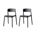 SILLA MONACO, COLOR NEGRO, CON ESPALDAR Y DISEÑO MODERNO X2