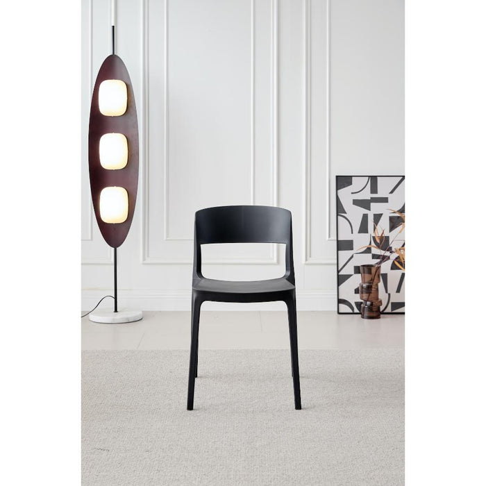 SILLA MONACO, COLOR NEGRO, CON ESPALDAR Y DISEÑO MODERNO X2