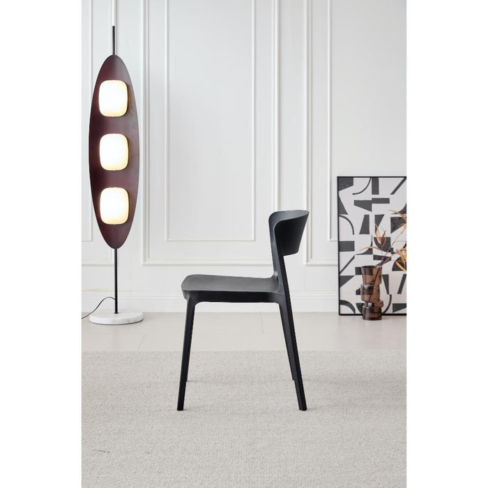 SILLA MONACO, COLOR NEGRO, CON ESPALDAR Y DISEÑO MODERNO X2