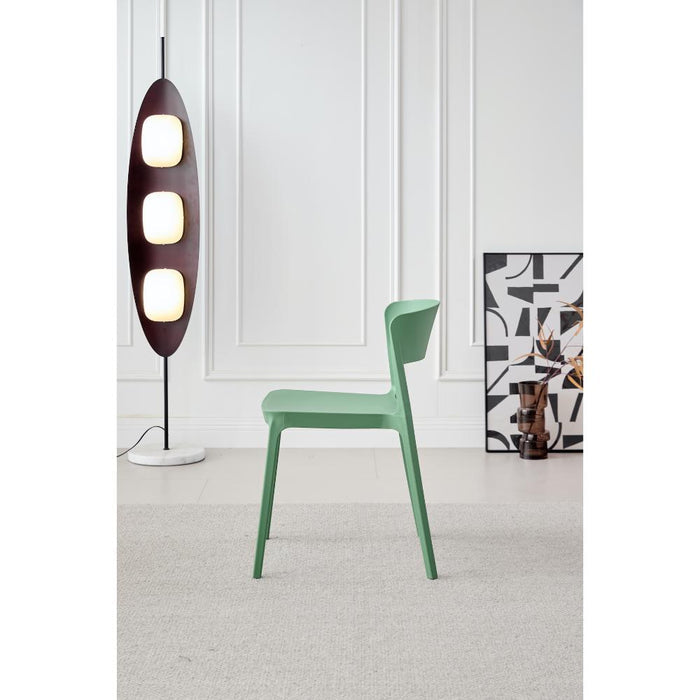 SILLA MONACO, COLOR VERDE OLIVA, CON ESPALDAR Y DISEÑO MODERNO X2