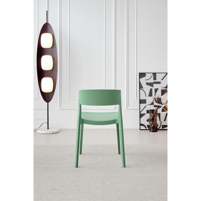 SILLA MONACO, COLOR VERDE OLIVA, CON ESPALDAR Y DISEÑO MODERNO X2