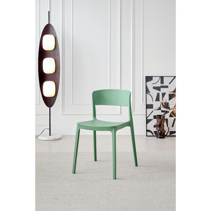 SILLA MONACO, COLOR VERDE OLIVA, CON ESPALDAR Y DISEÑO MODERNO X2