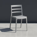 Silla New York, Gris Oscuro, Con espaldar en líneas y diseño minimalista