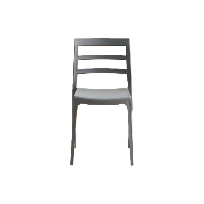 Silla New York, Gris Oscuro, Con espaldar en líneas y diseño minimalista