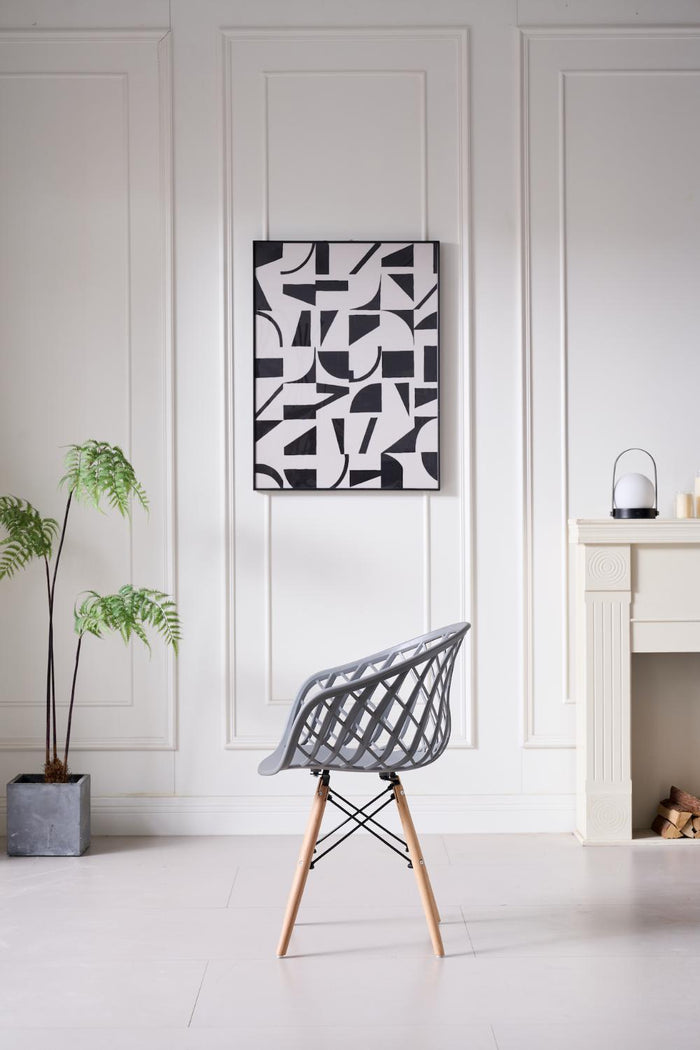 SILLA OASIS CON BRAZOS, COLOR GRIS, CON ESPALDAR