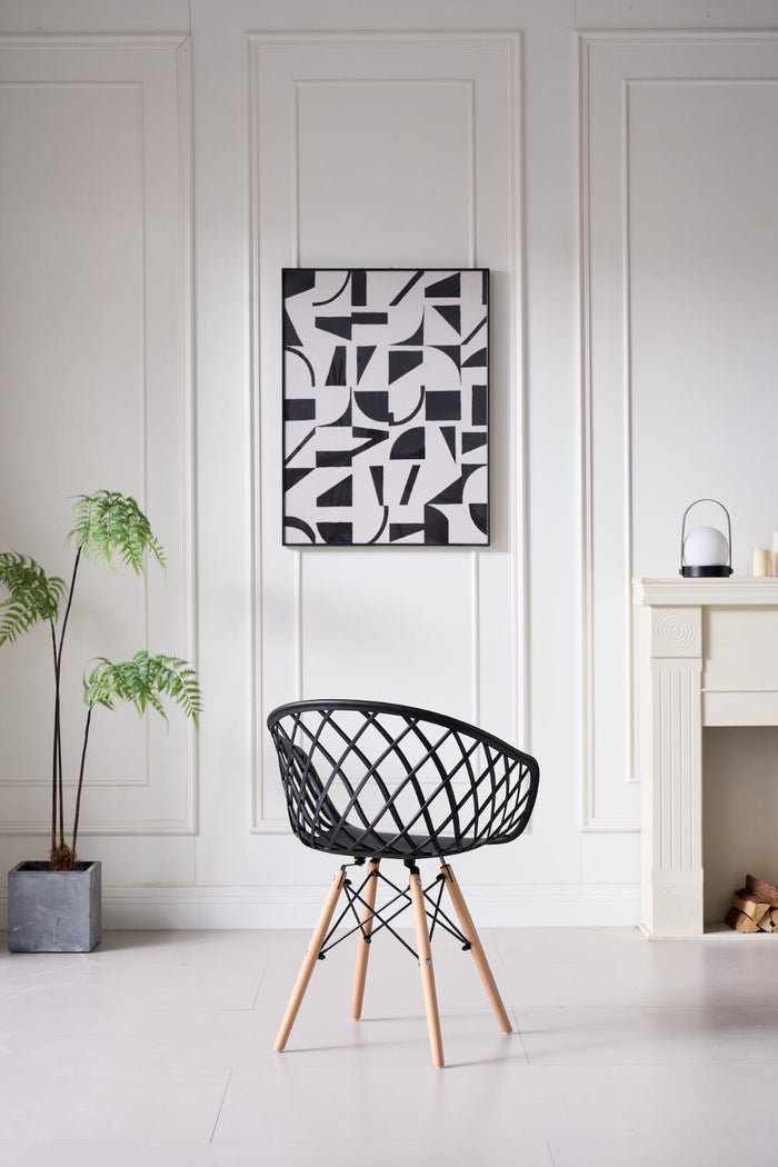 SILLA OASIS CON BRAZOS, COLOR NEGRO, CON ESPALDAR