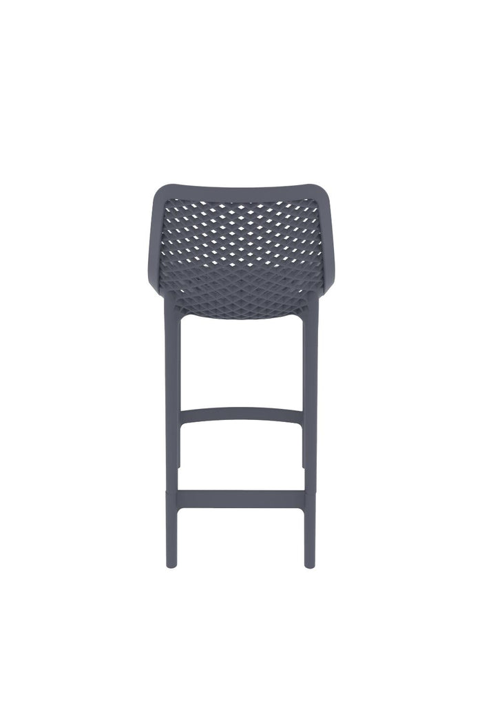 Silla para Bar Miame, Color Gris Oscuro, con reposa pies en diseño Moderno