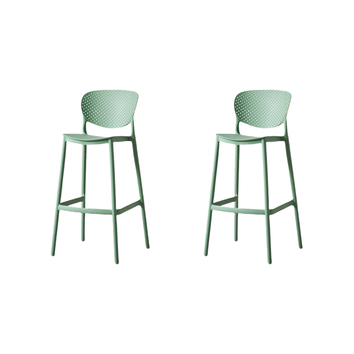 SILLA PARA BAR RIO, COLOR VERDE OLIVO, DISEÑO MODERNO X2