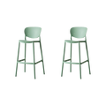 SILLA PARA BAR RIO, COLOR VERDE OLIVO, DISEÑO MODERNO X2