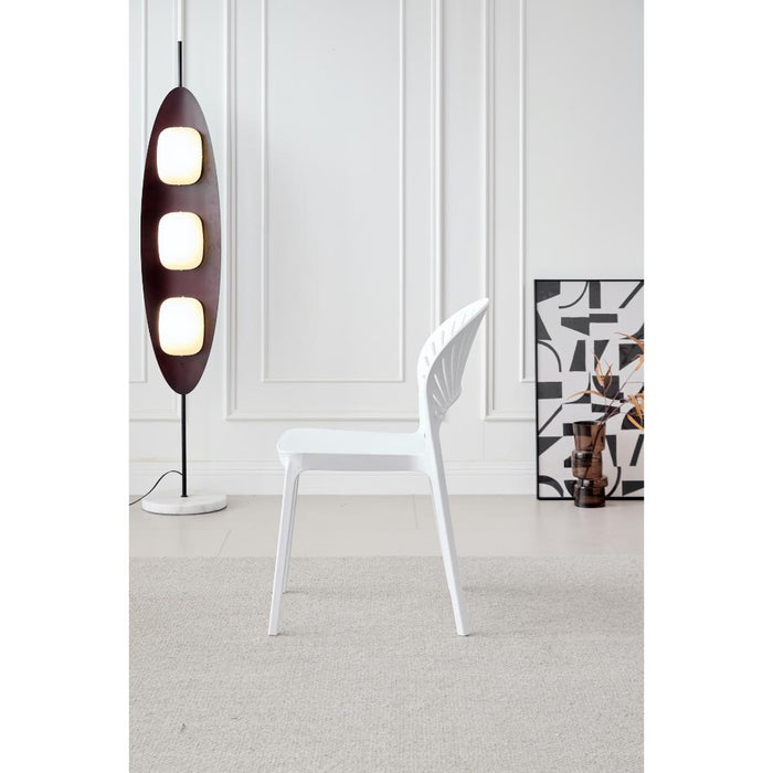 SILLA PARAISO, COLOR BLANCO, CON ESPALDAR Y DISEÑO MODERNO X4