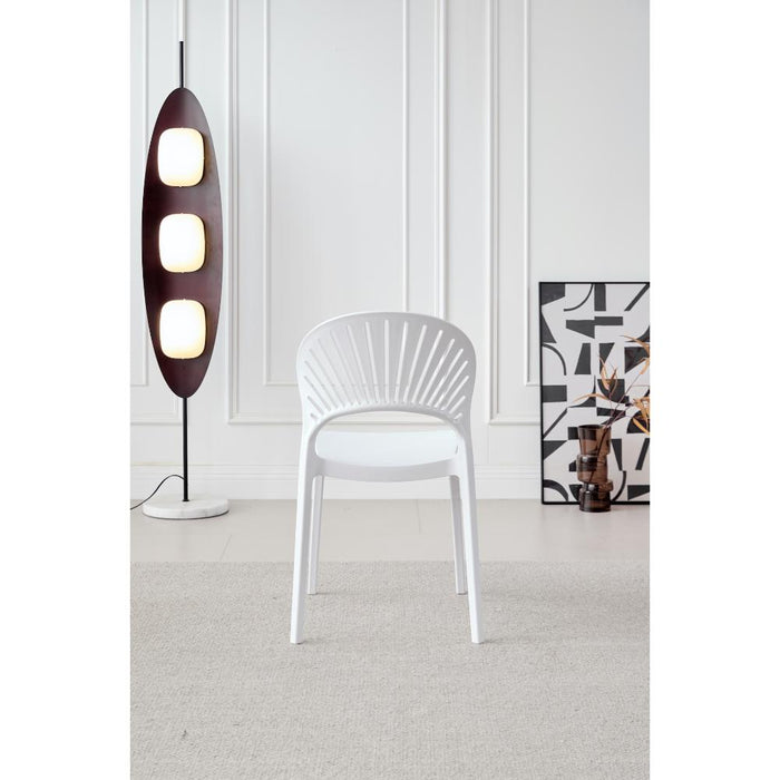 SILLA PARAISO, COLOR BLANCO, CON ESPALDAR Y DISEÑO MODERNO X4