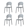 SILLA PARAISO, COLOR GRIS OSCURO, CON ESPALDAR Y DISEÑO MODERNO X4
