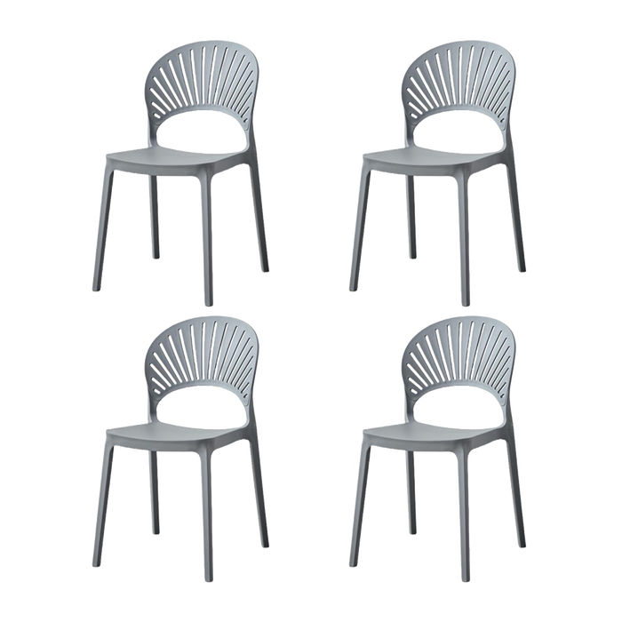 SILLA PARAISO, COLOR GRIS OSCURO, CON ESPALDAR Y DISEÑO MODERNO X4