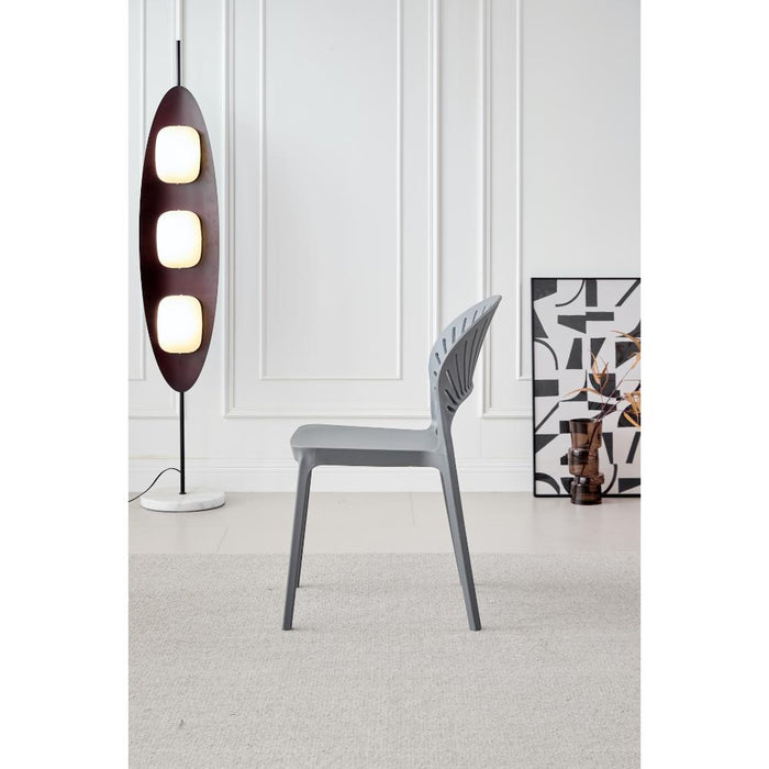 SILLA PARAISO, COLOR GRIS OSCURO, CON ESPALDAR Y DISEÑO MODERNO X4