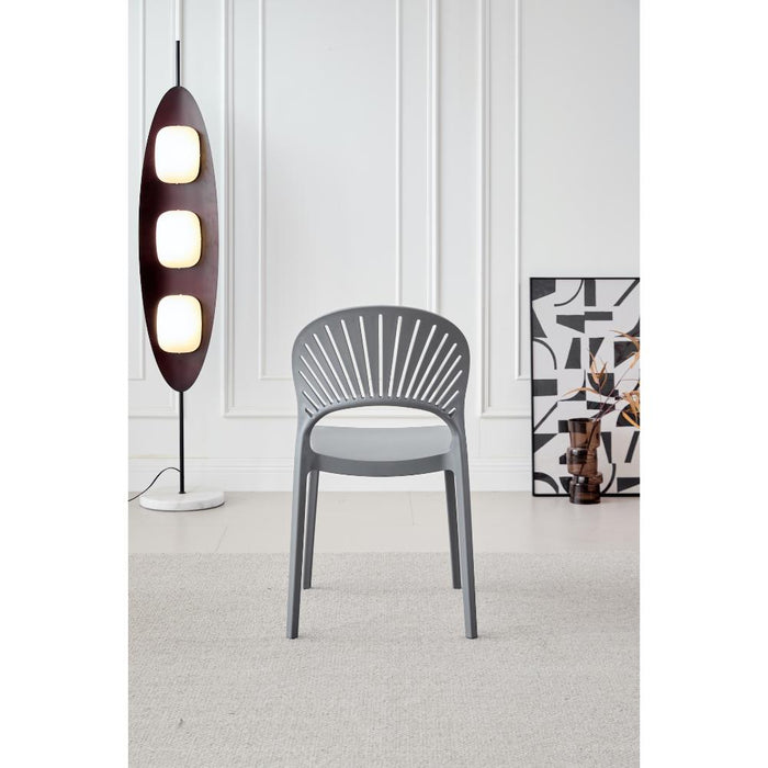 SILLA PARAISO, COLOR GRIS OSCURO, CON ESPALDAR Y DISEÑO MODERNO X4
