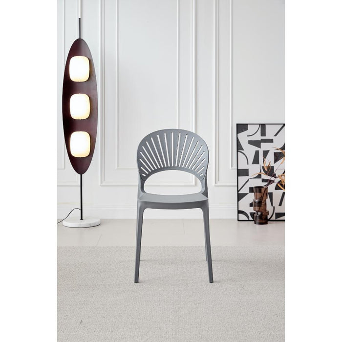SILLA PARAISO, COLOR GRIS OSCURO, CON ESPALDAR Y DISEÑO MODERNO X4