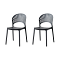 SILLA PARAISO, COLOR NEGRO, CON ESPALDAR Y DISEÑO MODERNO X2