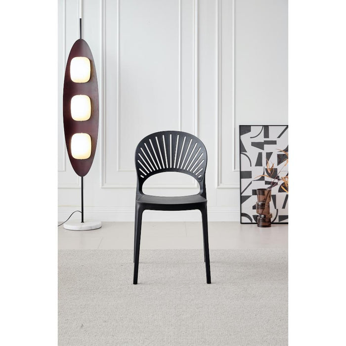 SILLA PARAISO, COLOR NEGRO, CON ESPALDAR Y DISEÑO MODERNO X2