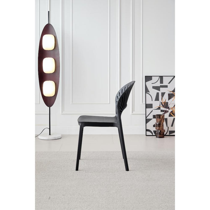 SILLA PARAISO, COLOR NEGRO, CON ESPALDAR Y DISEÑO MODERNO X2