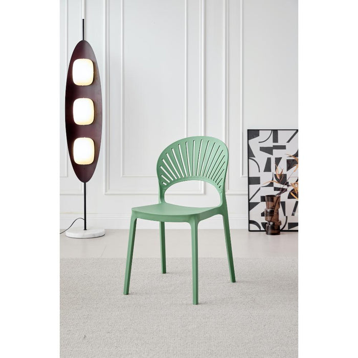 SILLA PARAISO, COLOR VERDE OLIVA, CON ESPALDAR Y DISEÑO MODERNO X2