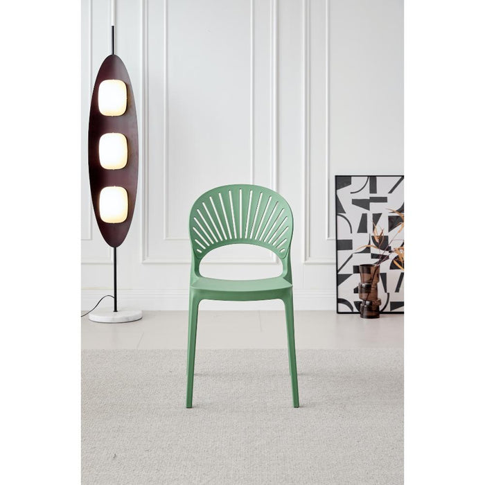 SILLA PARAISO, COLOR VERDE OLIVA, CON ESPALDAR Y DISEÑO MODERNO X2