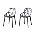 SILLA ROXY, COLOR NEGRO, CON ESPALDAR Y DISEÑO MODERNO X2