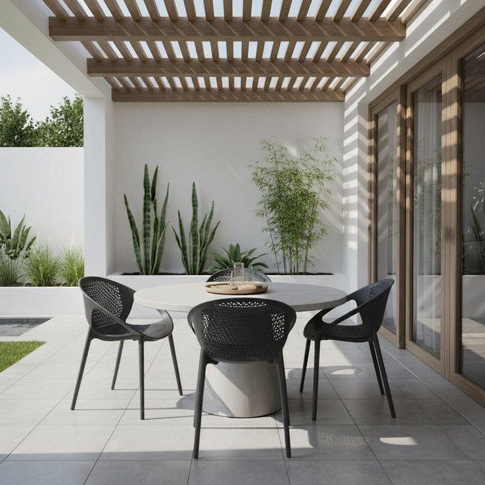 SILLA SELVA CON BRAZOS, COLOR NEGRO, CON ESPALDAR
