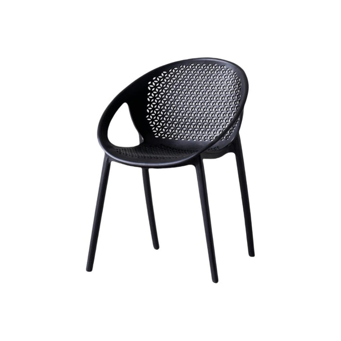 SILLA SELVA CON BRAZOS, COLOR NEGRO, CON ESPALDAR