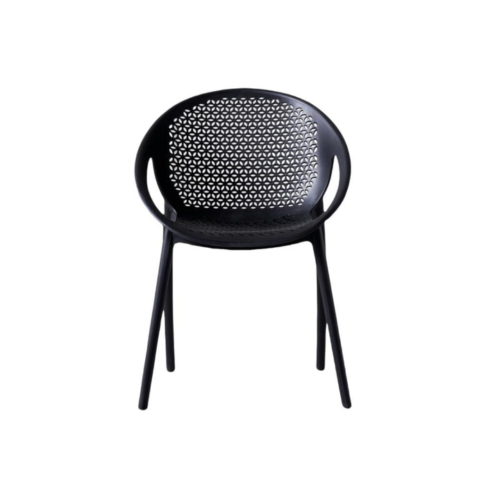 SILLA SELVA CON BRAZOS, COLOR NEGRO, CON ESPALDAR