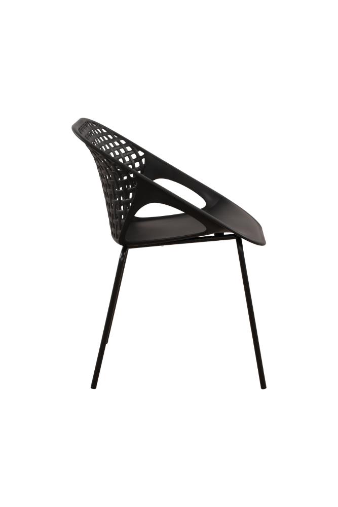 SILLA SENIT CON BRAZOS, COLOR NEGRO, CON ESPALDAR Y DISEÑO MODERNO